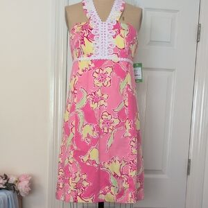 Lilly Pulitzer Isabel Dress Daylily Hottie Pink NWT Sz. 10
